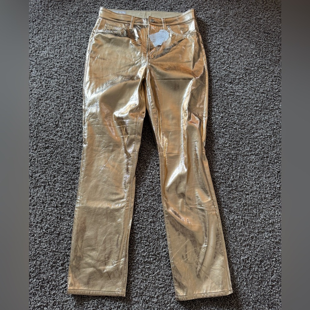 Gap gold patent leather pants